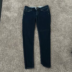 Paige size 28 skyline peg dark rinse stretch skinny jeans